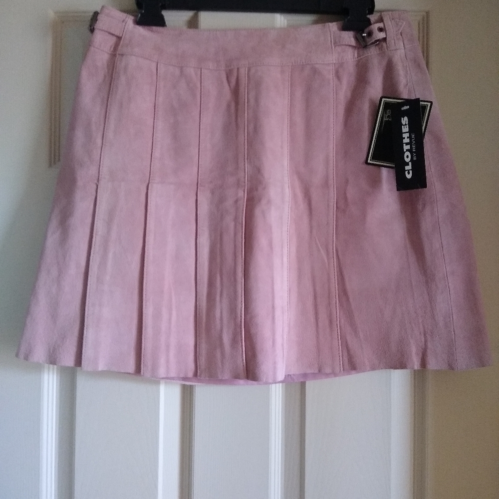 Beautiful Blush Pink Suede Skirt